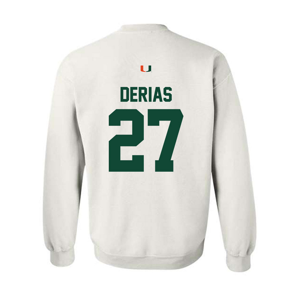 Miami - NCAA Baseball : Howard Tate DeRias - Classic Shersey Crewneck Sweatshirt-1