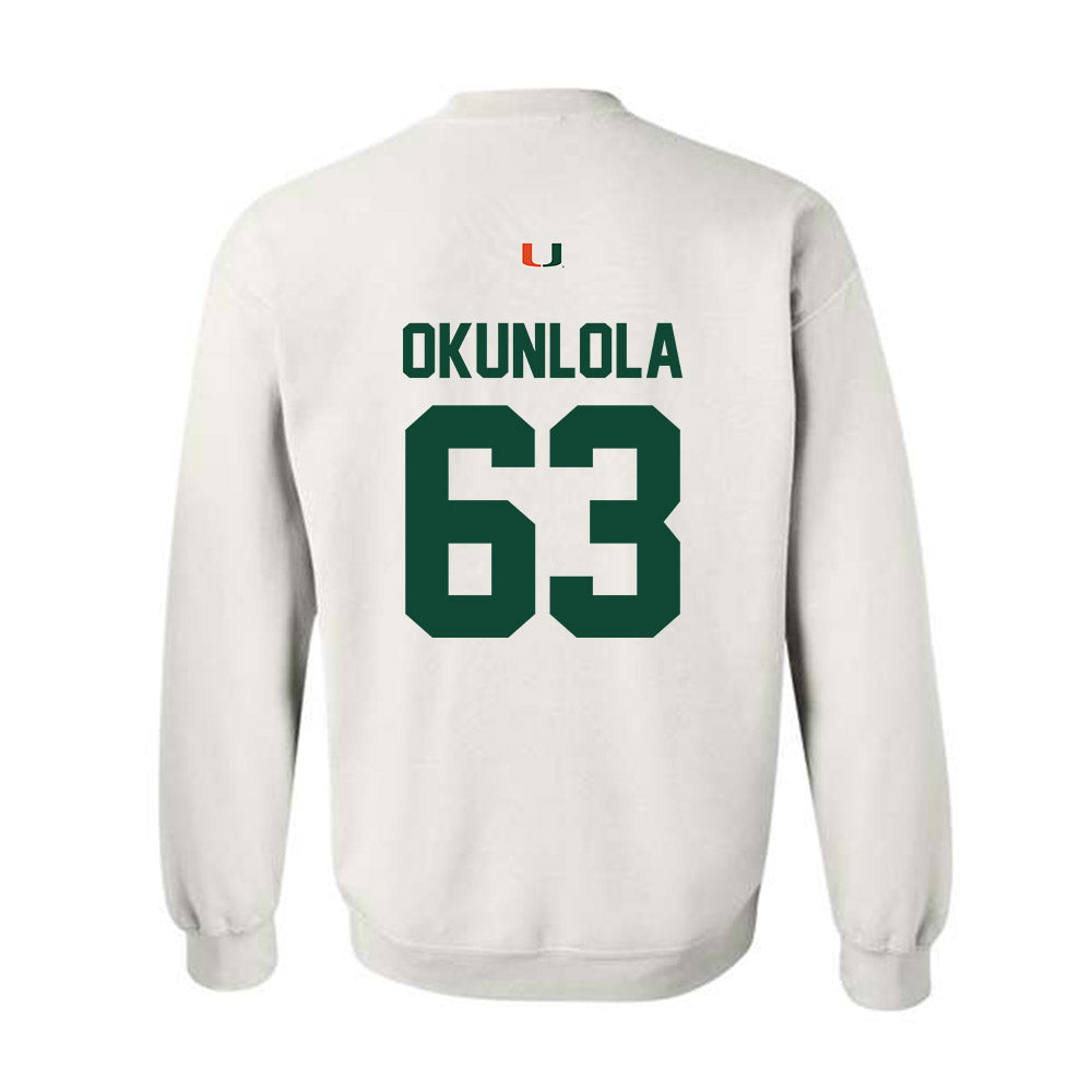 Miami - NCAA Football : Samson Okunlola - Classic Shersey Crewneck Sweatshirt-1