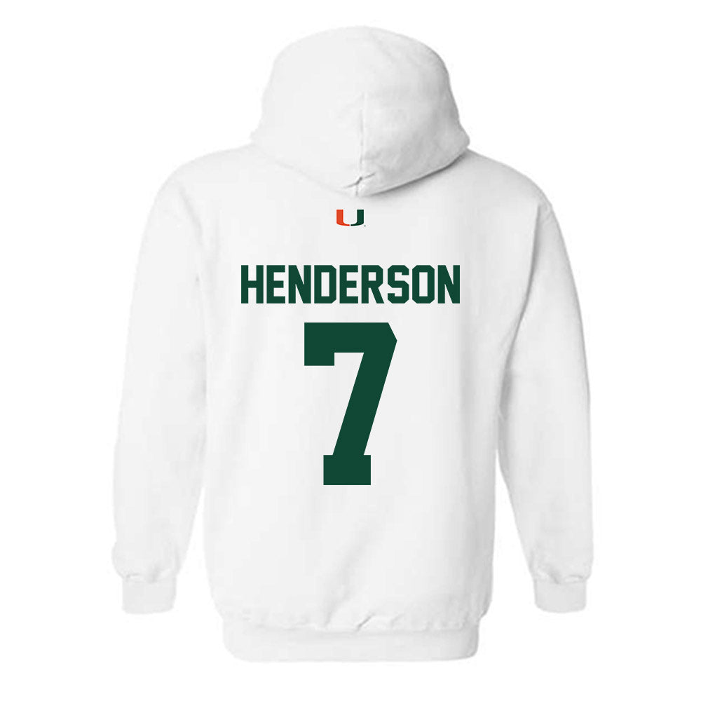 Miami - NCAA Men's Basketball : Shelton Henderson - Classic Shersey Hooded Sweatshirt-1