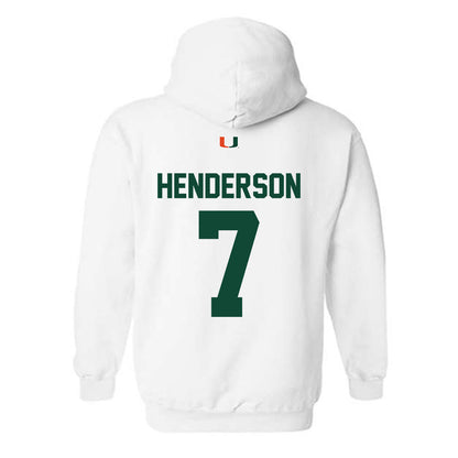 Miami - NCAA Men's Basketball : Shelton Henderson - Classic Shersey Hooded Sweatshirt-1