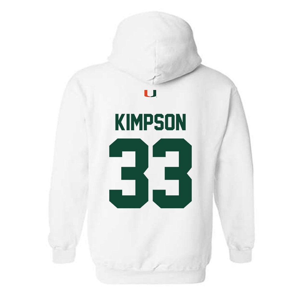 Miami - NCAA Women's Basketball : Amarachi Kimpson - Classic Shersey Hooded Sweatshirt-1