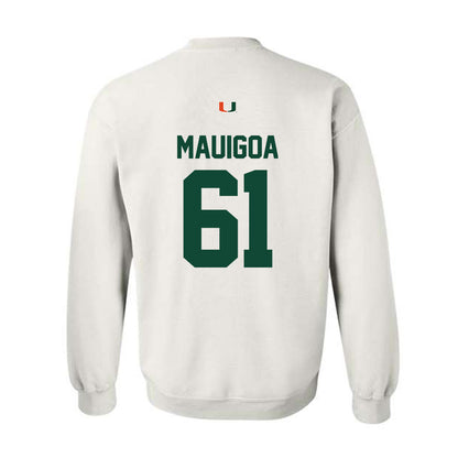 Miami - NCAA Football : Francis Mauigoa - Classic Shersey Crewneck Sweatshirt-1