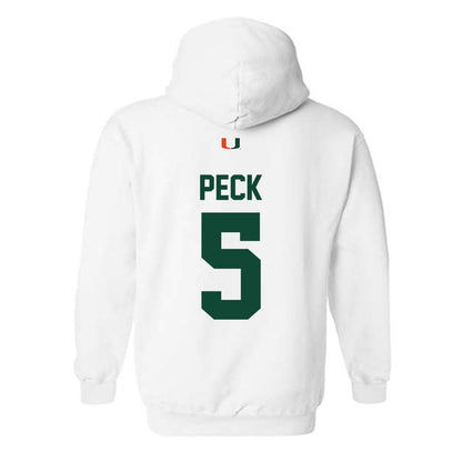 Miami - NCAA Women's Soccer : Amanda Peck - Classic Shersey Hooded Sweatshirt-1