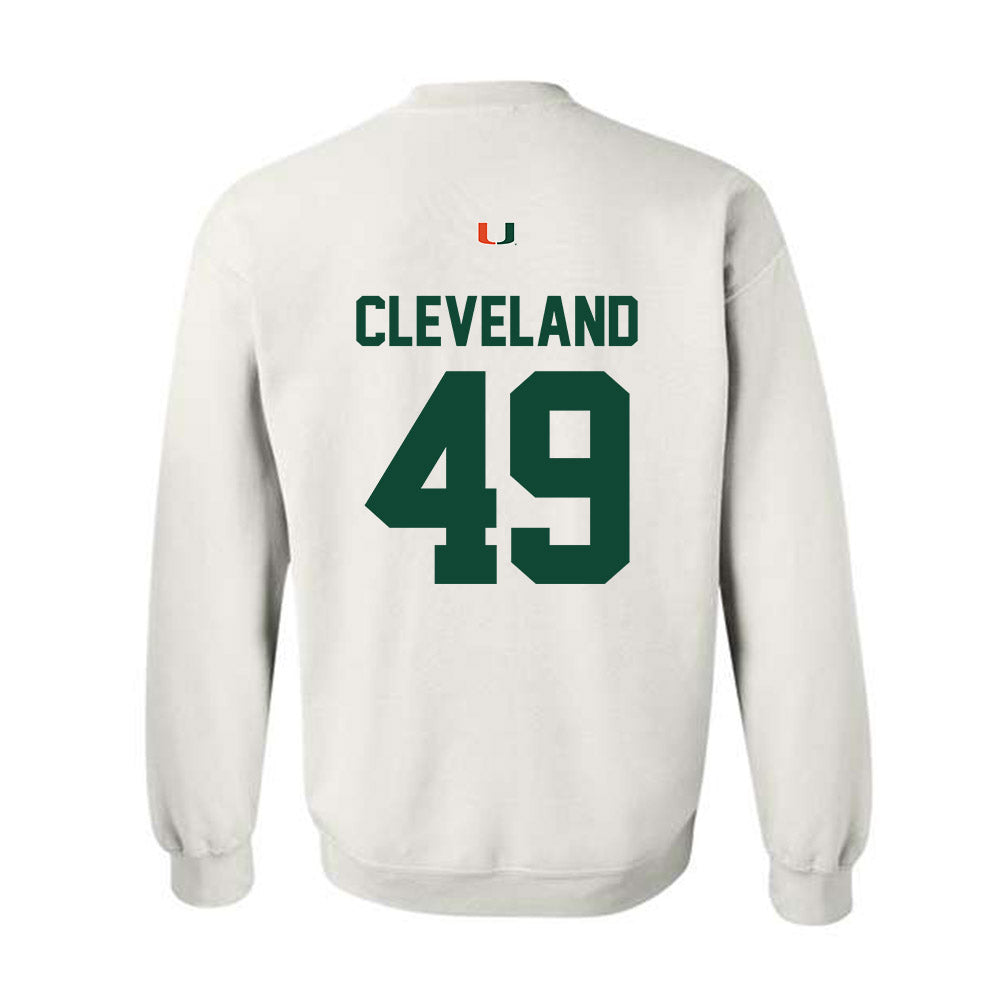 Miami - NCAA Baseball : Jackson Cleveland - Classic Shersey Crewneck Sweatshirt-1