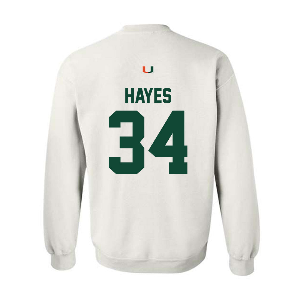 Miami - NCAA Football : Adarius Hayes - Classic Shersey Crewneck Sweatshirt-1
