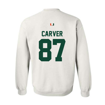 Miami - NCAA Football : Hunter Carver - Classic Shersey Crewneck Sweatshirt-1