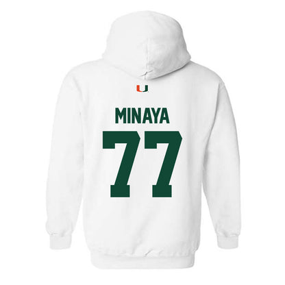 Miami - NCAA Football : Juan Minaya - Classic Shersey Hooded Sweatshirt-1
