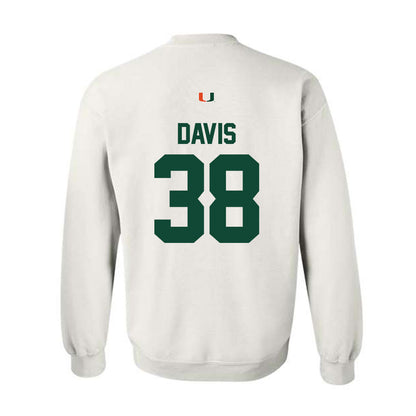 Miami - NCAA Football : Carter Davis - Classic Shersey Crewneck Sweatshirt-1