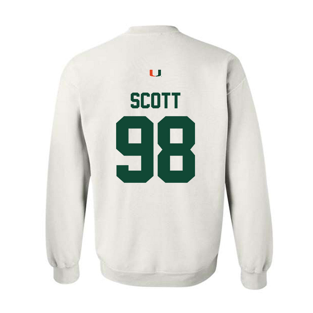 Miami - NCAA Football : Justin Scott - Classic Shersey Crewneck Sweatshirt