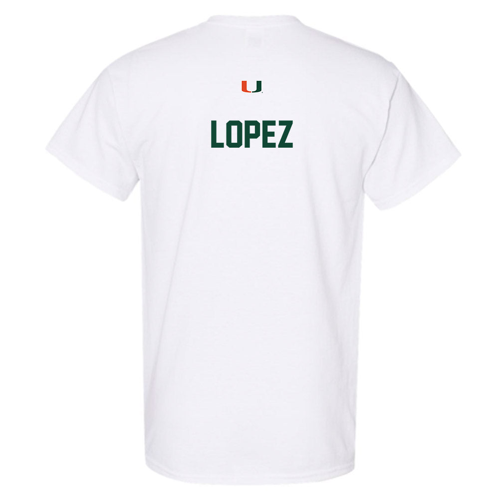 Miami - NCAA Women's Tennis : Qavia Lopez - Classic Shersey T-Shirt-1