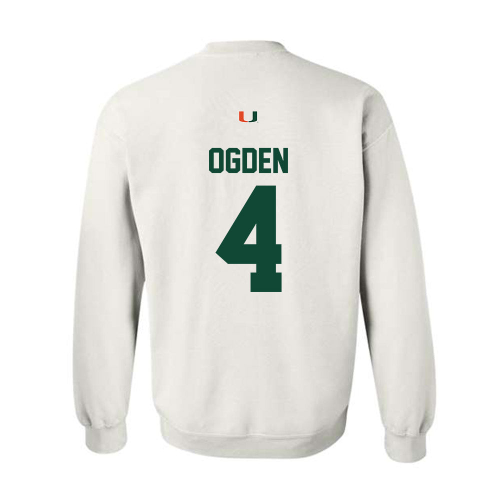 Miami - NCAA Baseball : Jake Ogden - Classic Shersey Crewneck Sweatshirt-1