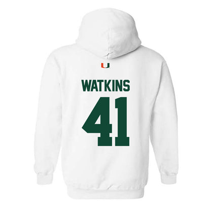 Miami - NCAA Baseball : Jailen Watkins - Classic Shersey Hooded Sweatshirt-1