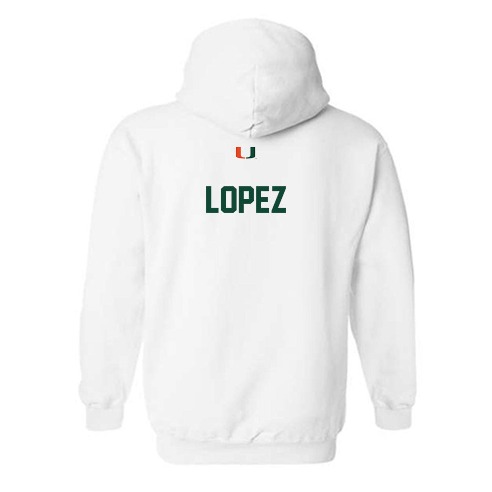 Miami - NCAA Women's Tennis : Qavia Lopez - Classic Shersey Hooded Sweatshirt-1