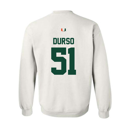 Miami - NCAA Baseball : Jack Durso - Classic Shersey Crewneck Sweatshirt-1