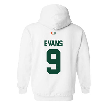 Miami - NCAA Baseball : Rob Evans - Classic Shersey Hooded Sweatshirt-1
