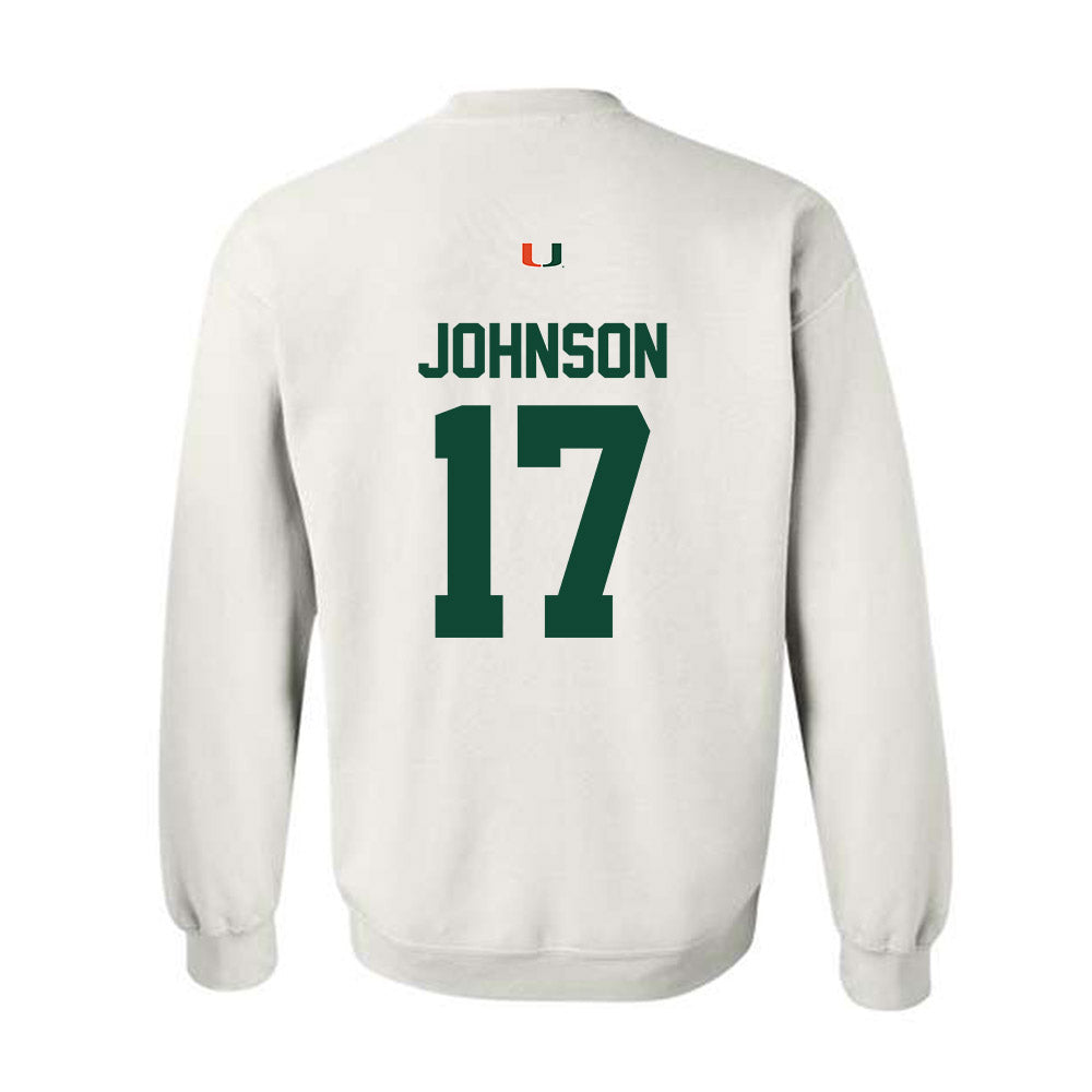 Miami - NCAA Football : Tony Johnson - Classic Shersey Crewneck Sweatshirt-1