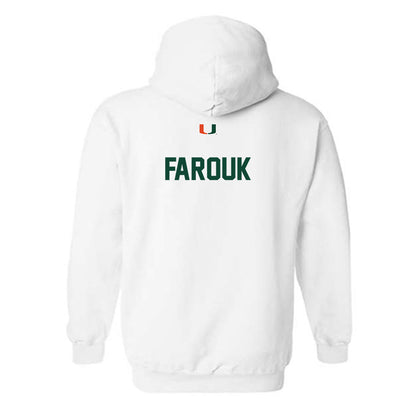 Miami - NCAA Men's Swimming & Diving : Mohamed Farouk - Classic Shersey Hooded Sweatshirt-1