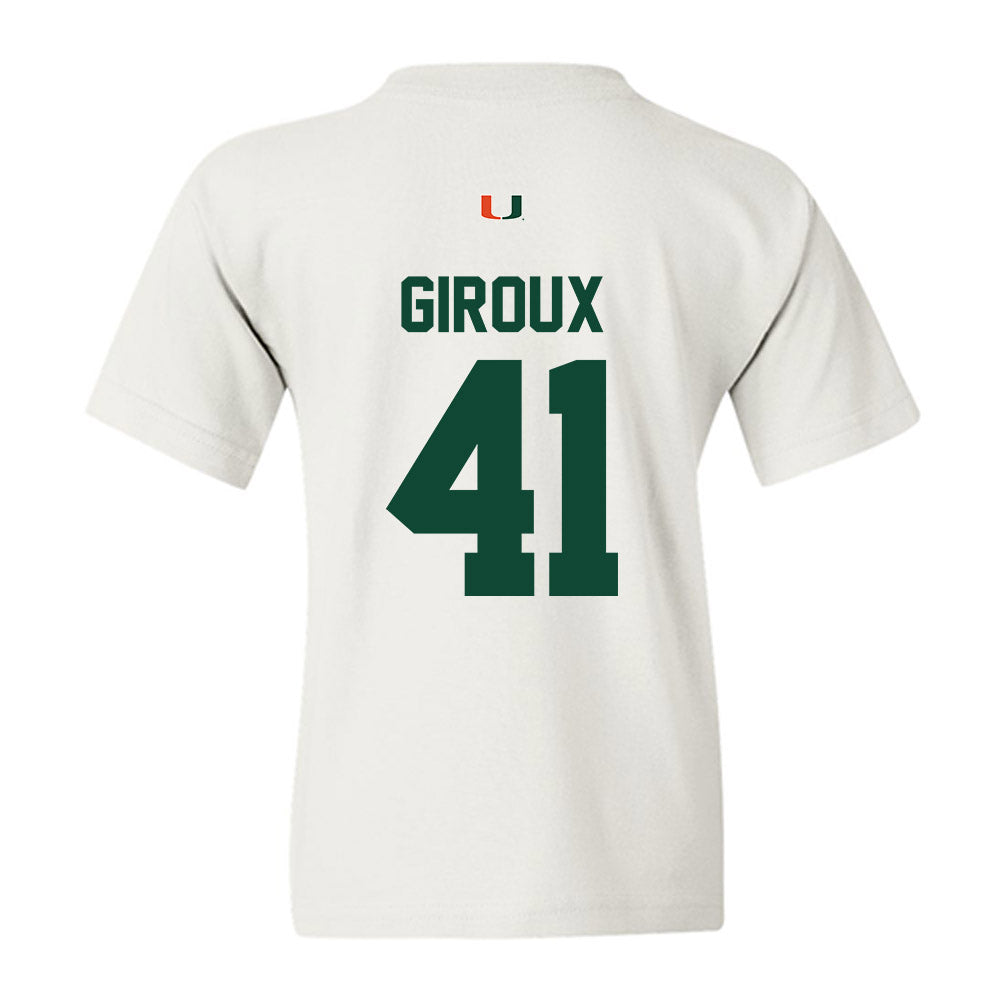 Miami - NCAA Baseball : Alexander Giroux - Classic Shersey Youth T-Shirt-1