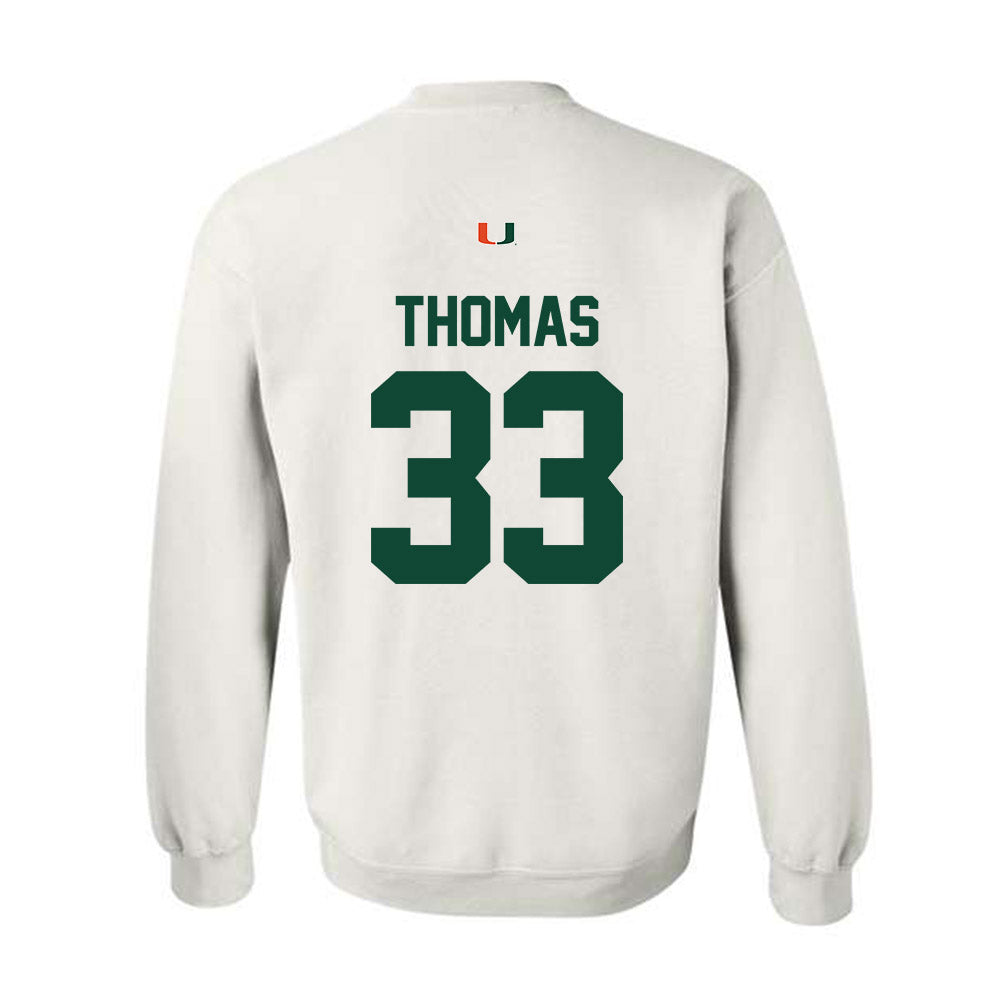 Miami - NCAA Football : Nick Thomas - Classic Shersey Crewneck Sweatshirt-1
