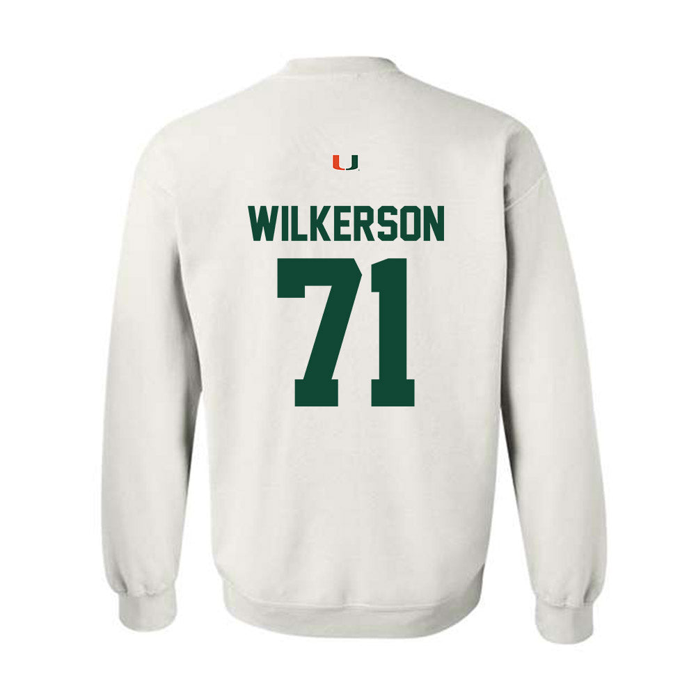 Miami - NCAA Football : Jaden Wilkerson - Classic Shersey Crewneck Sweatshirt-1