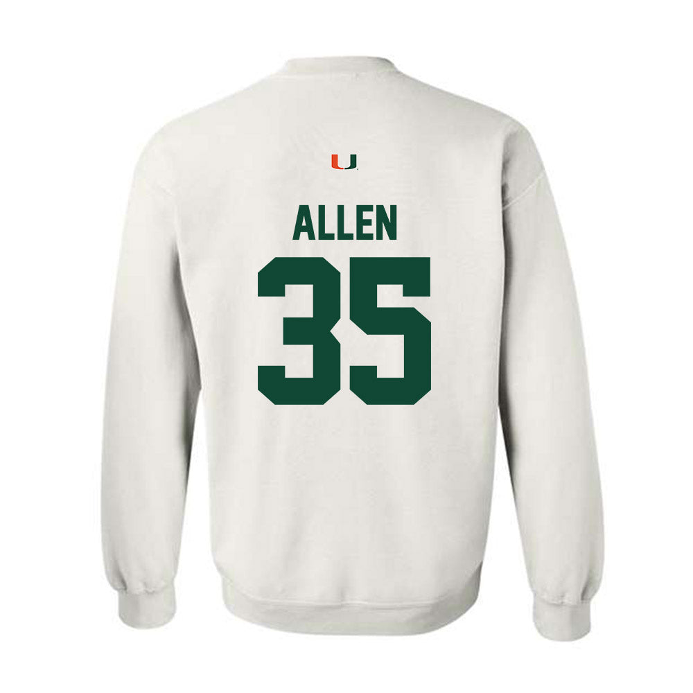 Miami - NCAA Men's Basketball : Dante Allen - Classic Shersey Crewneck Sweatshirt-1