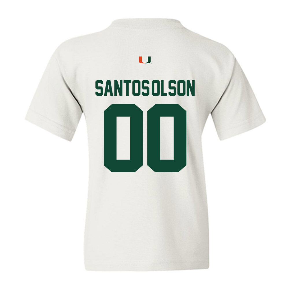 Miami - NCAA Baseball : Sebastian Santos-Olson - Classic Shersey Youth T-Shirt-1