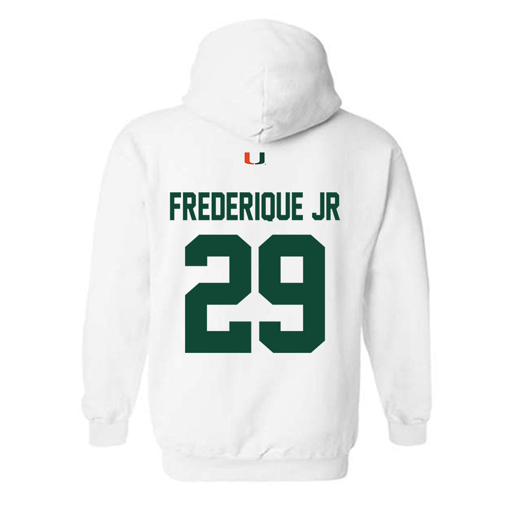 Miami - NCAA Football : Romanas Frederique Jr - Classic Shersey Hooded Sweatshirt-1