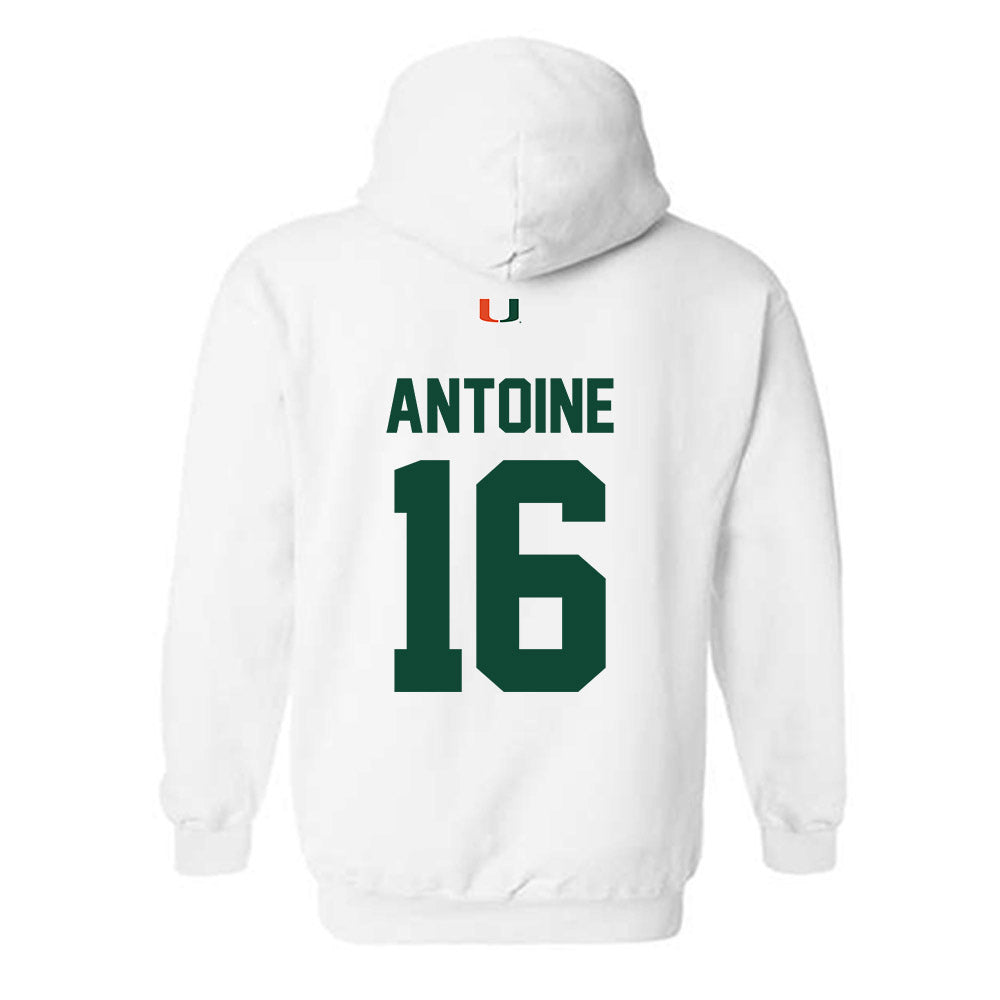 Miami - NCAA Football : Jaboree Antoine - Classic Shersey Hooded Sweatshirt-1