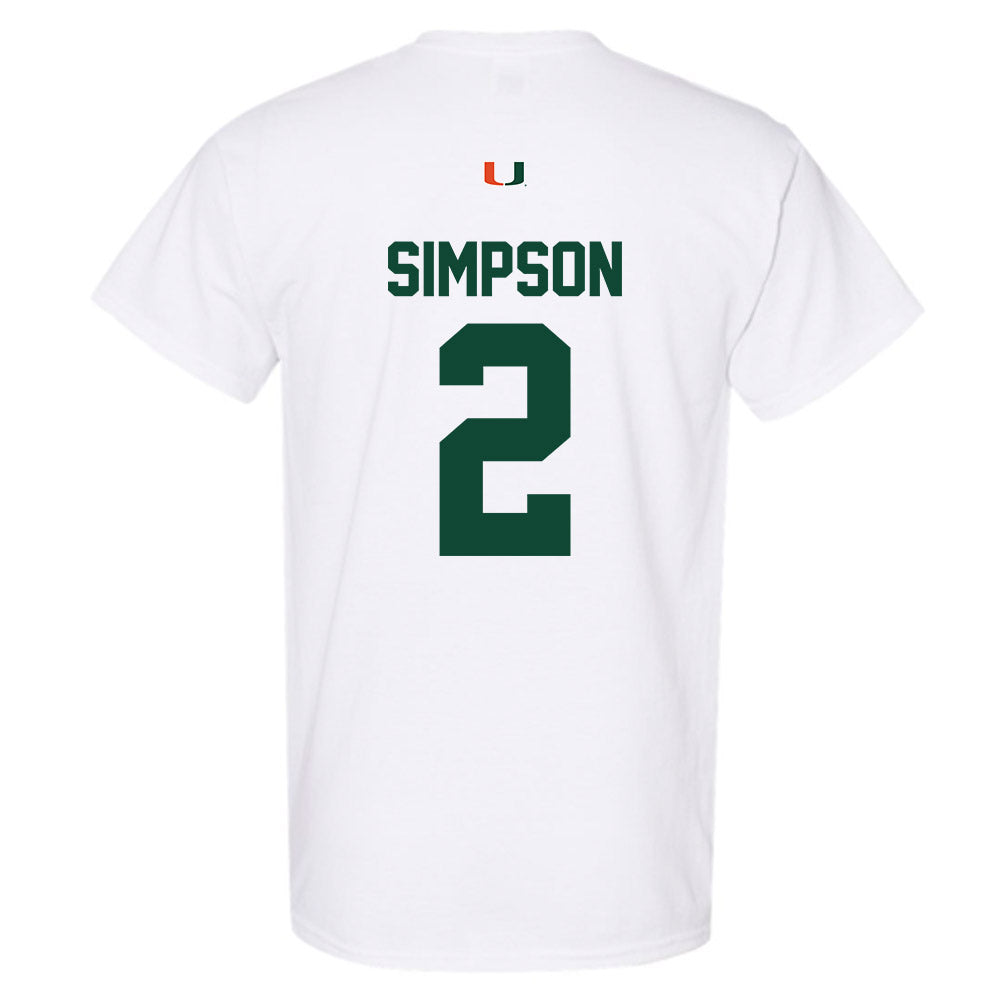 Miami - NCAA Women's Soccer : Emilie Simpson - Classic Shersey T-Shirt-1
