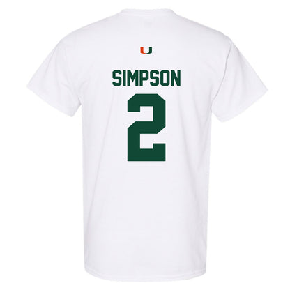 Miami - NCAA Women's Soccer : Emilie Simpson - Classic Shersey T-Shirt-1