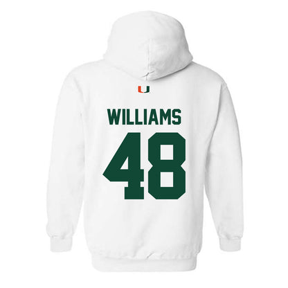 Miami - NCAA Football : Andres Williams - Classic Shersey Hooded Sweatshirt-1