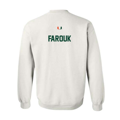 Miami - NCAA Men's Swimming & Diving : Mohamed Farouk - Classic Shersey Crewneck Sweatshirt-1