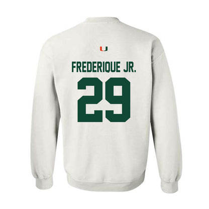 Miami - NCAA Football : OJ Frederique Jr. - Classic Shersey Crewneck Sweatshirt-1