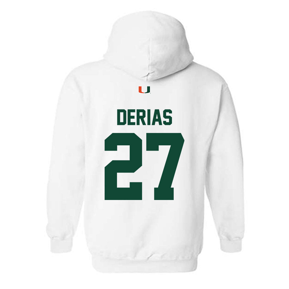 Miami - NCAA Baseball : Howard Tate DeRias - Classic Shersey Hooded Sweatshirt-1