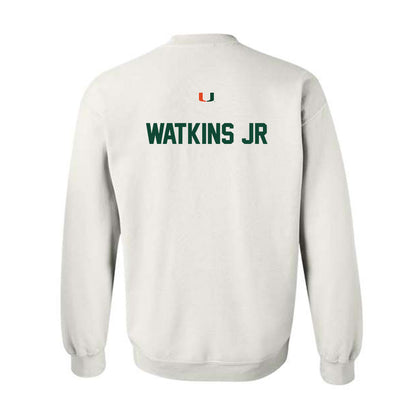 Miami - NCAA Men's Track & Field : Sean Watkins Jr - Classic Shersey Crewneck Sweatshirt-1