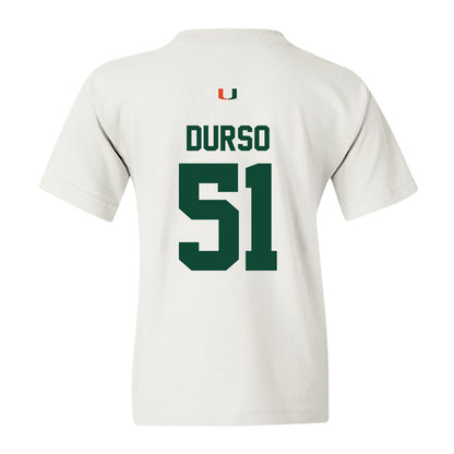 Miami - NCAA Baseball : Jack Durso - Classic Shersey Youth T-Shirt-1