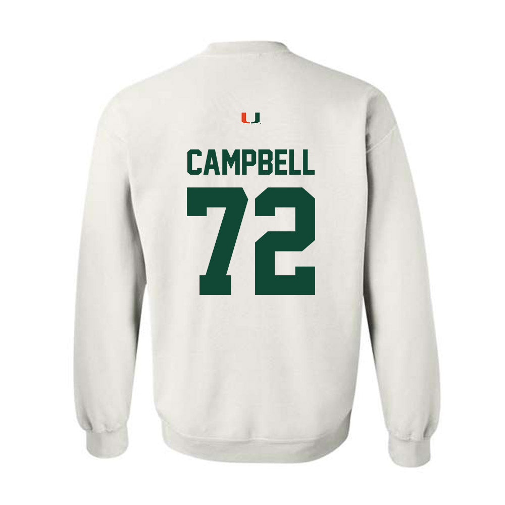 Miami - NCAA Football : Demetrius Campbell - Classic Shersey Crewneck Sweatshirt-1