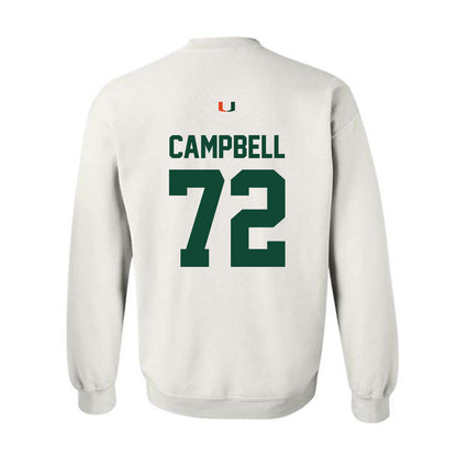 Miami - NCAA Football : Demetrius Campbell - Classic Shersey Crewneck Sweatshirt-1