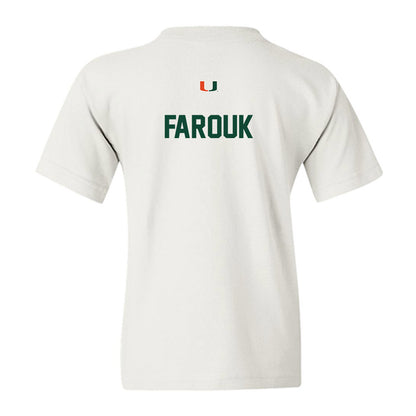 Miami - NCAA Men's Swimming & Diving : Mohamed Farouk - Classic Shersey Youth T-Shirt-1