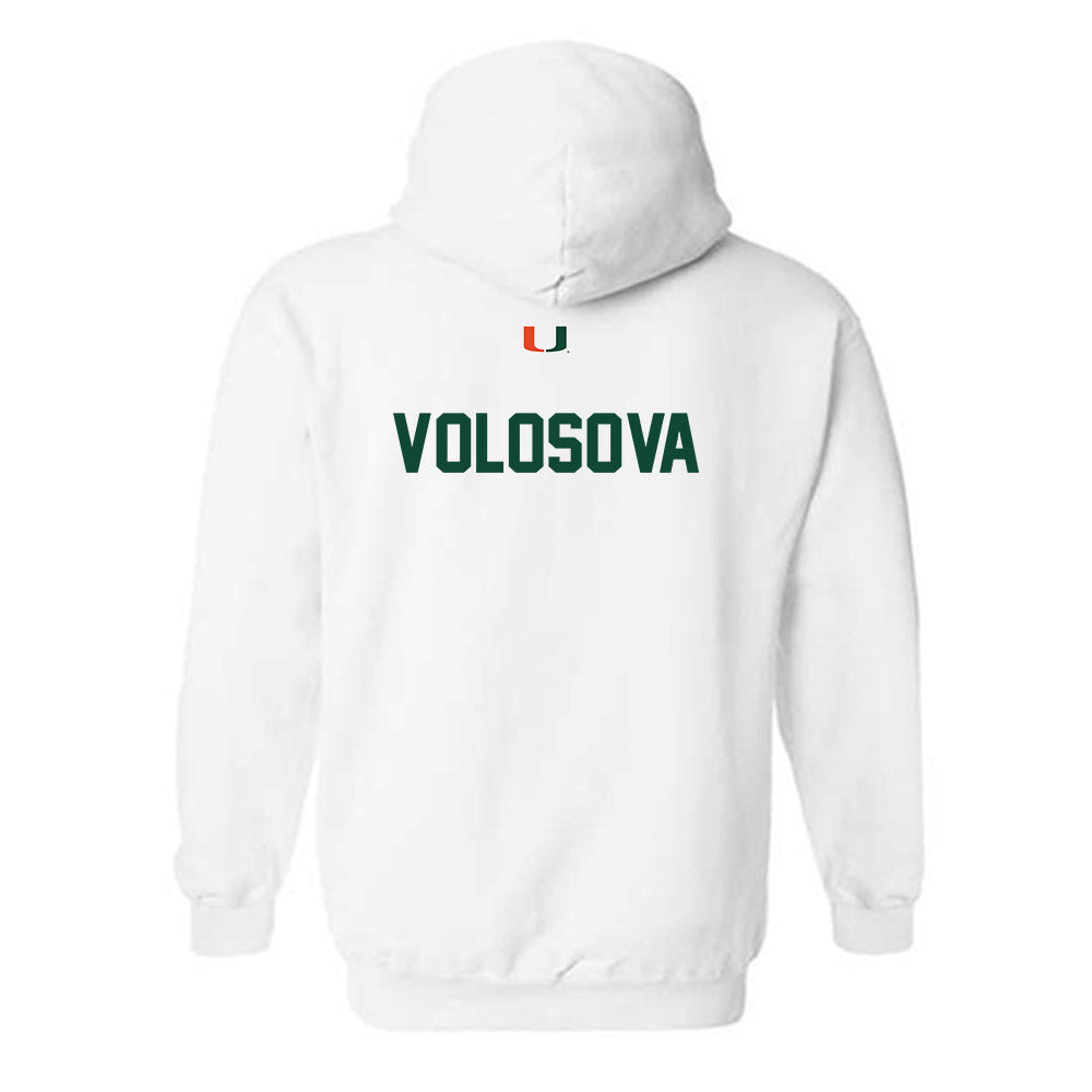 Miami - NCAA Women's Tennis : Daria Volosova - Classic Shersey Hooded Sweatshirt-1