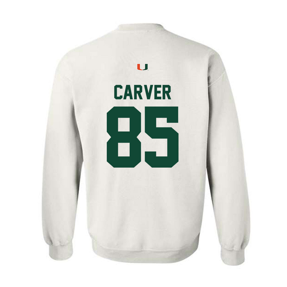 Miami - NCAA Football : Jackson Carver - Classic Shersey Crewneck Sweatshirt