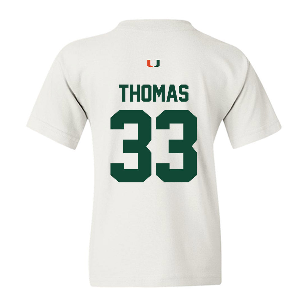 Miami - NCAA Football : Nick Thomas - Classic Shersey Youth T-Shirt-1