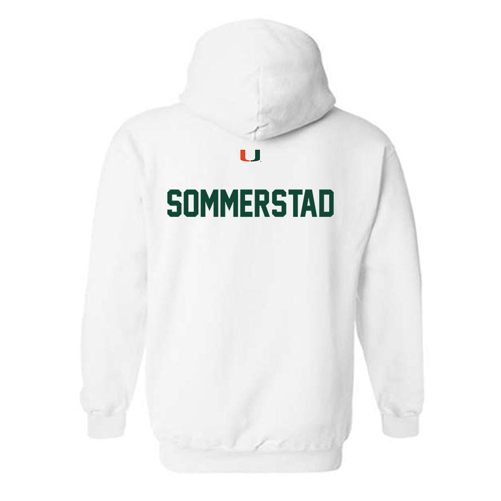Miami - NCAA Women's Swimming & Diving : Kate Sommerstad - Classic Shersey Hooded Sweatshirt-1