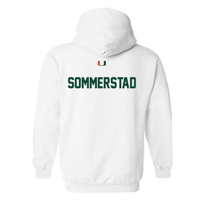 Miami - NCAA Women's Swimming & Diving : Kate Sommerstad - Classic Shersey Hooded Sweatshirt-1