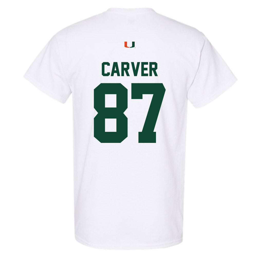 Miami - NCAA Football : Hunter Carver - Classic Shersey T-Shirt-1