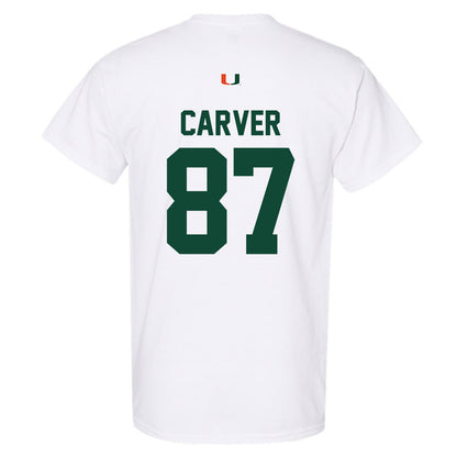Miami - NCAA Football : Hunter Carver - Classic Shersey T-Shirt-1