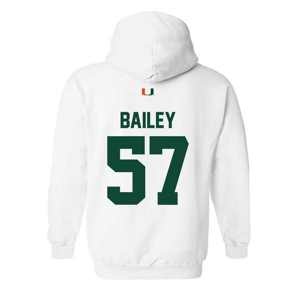 Miami - NCAA Football : Allen Bailey - Classic Shersey Hooded Sweatshirt-1