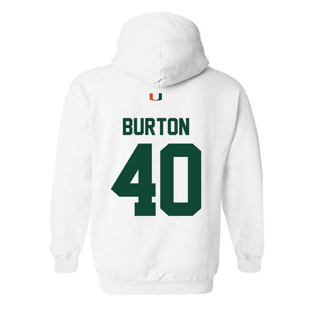 Miami - NCAA Football : Brennan Burton - Classic Shersey Hooded Sweatshirt-1