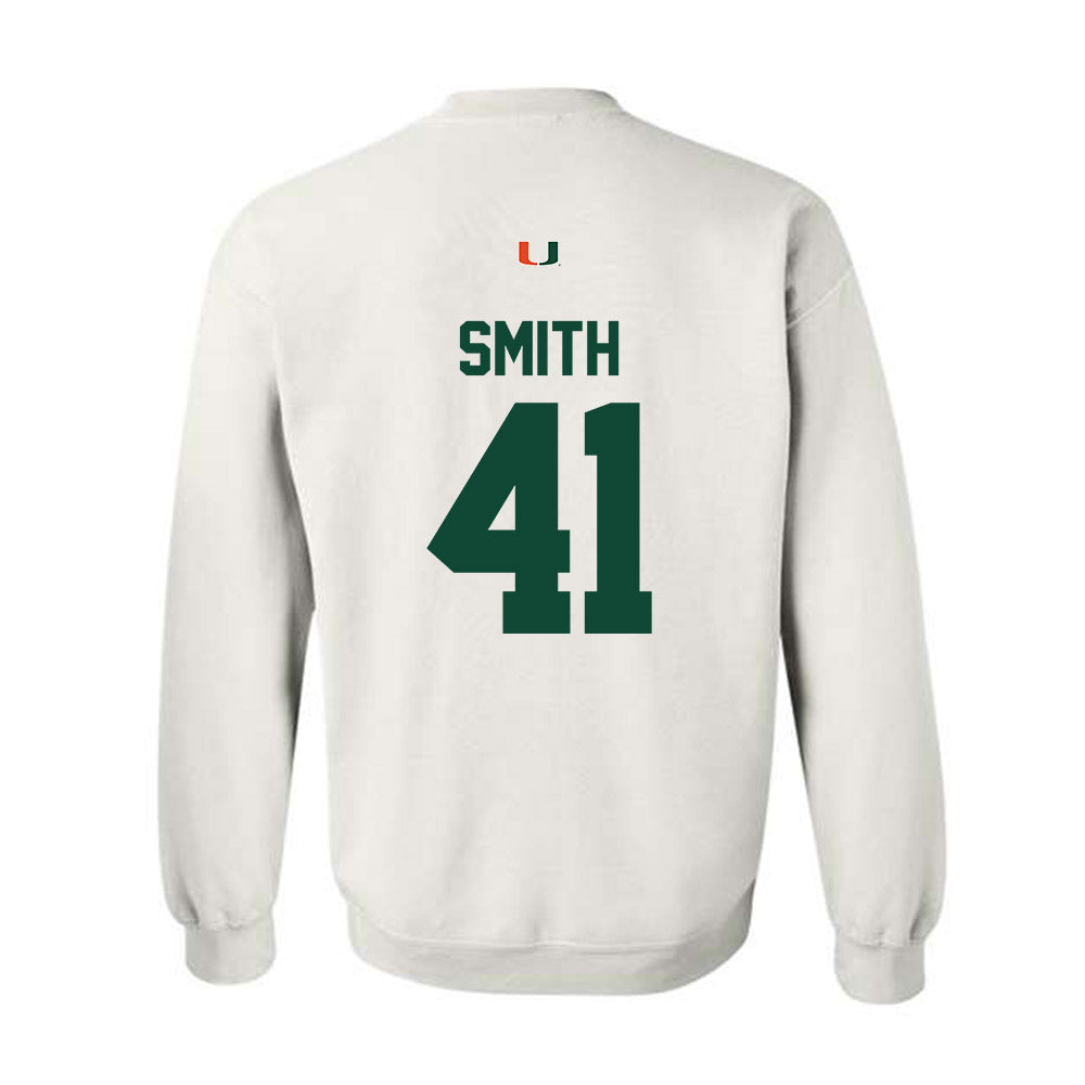 Miami - NCAA Football : Chase Smith - Classic Shersey Crewneck Sweatshirt-1