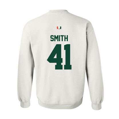 Miami - NCAA Football : Chase Smith - Classic Shersey Crewneck Sweatshirt-1
